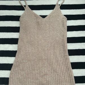 American Eagle Outfitters Taupe Ribbed Camisole